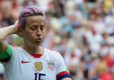 Woman playing soccer